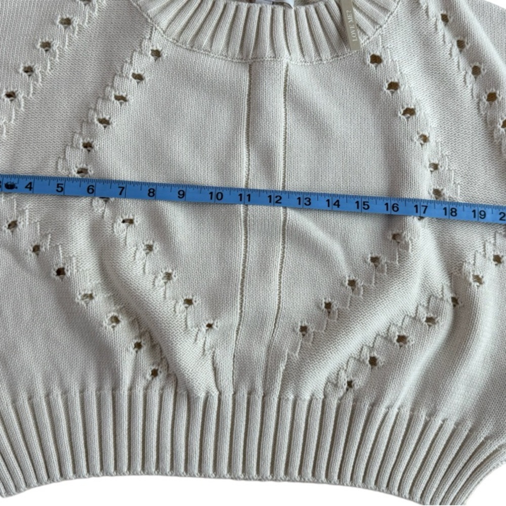 Cleobella Delaney NWT cropped puff sleeve organic cotton sweater size L - Picture 10 of 10